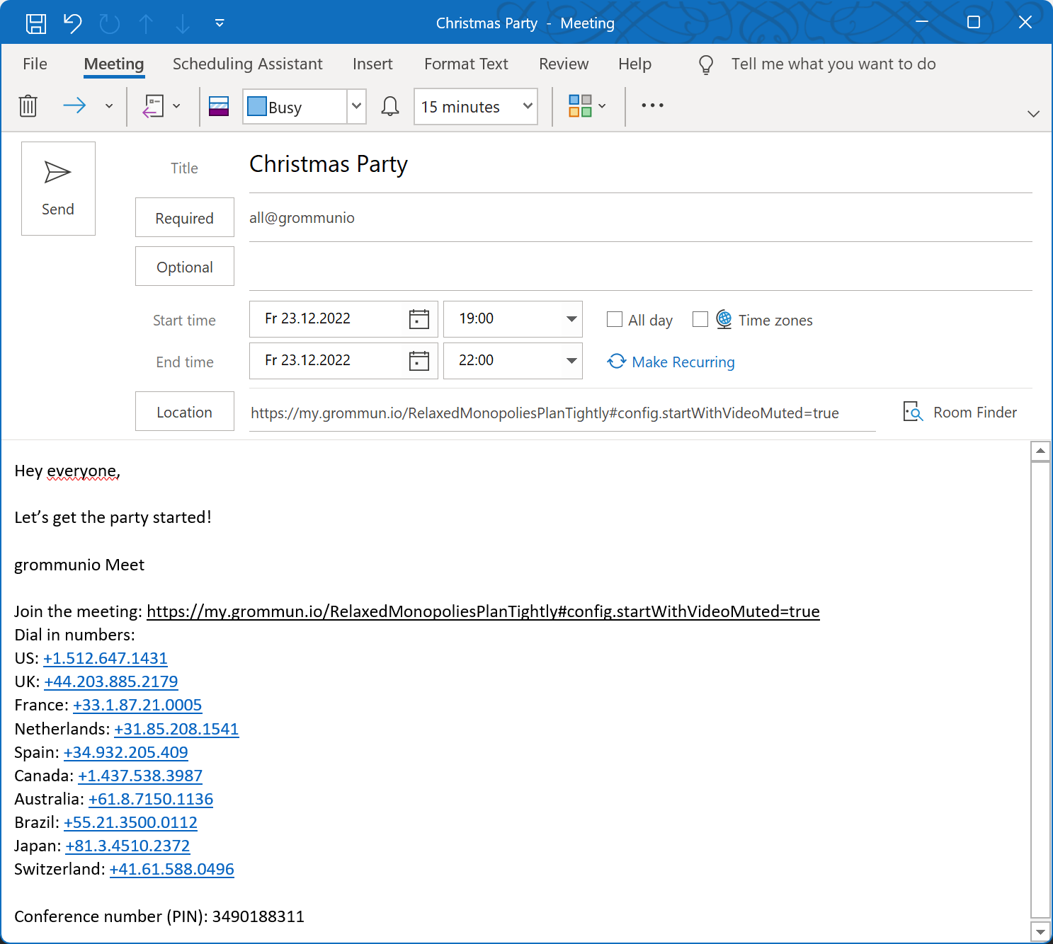 New Release: grommunio 2022.12.1: Meet for Outlook