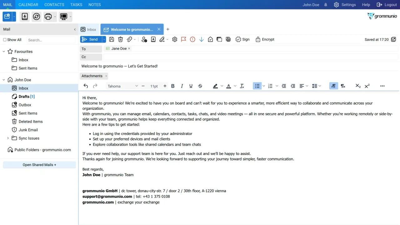 grommunio Web — email and collaboration interface