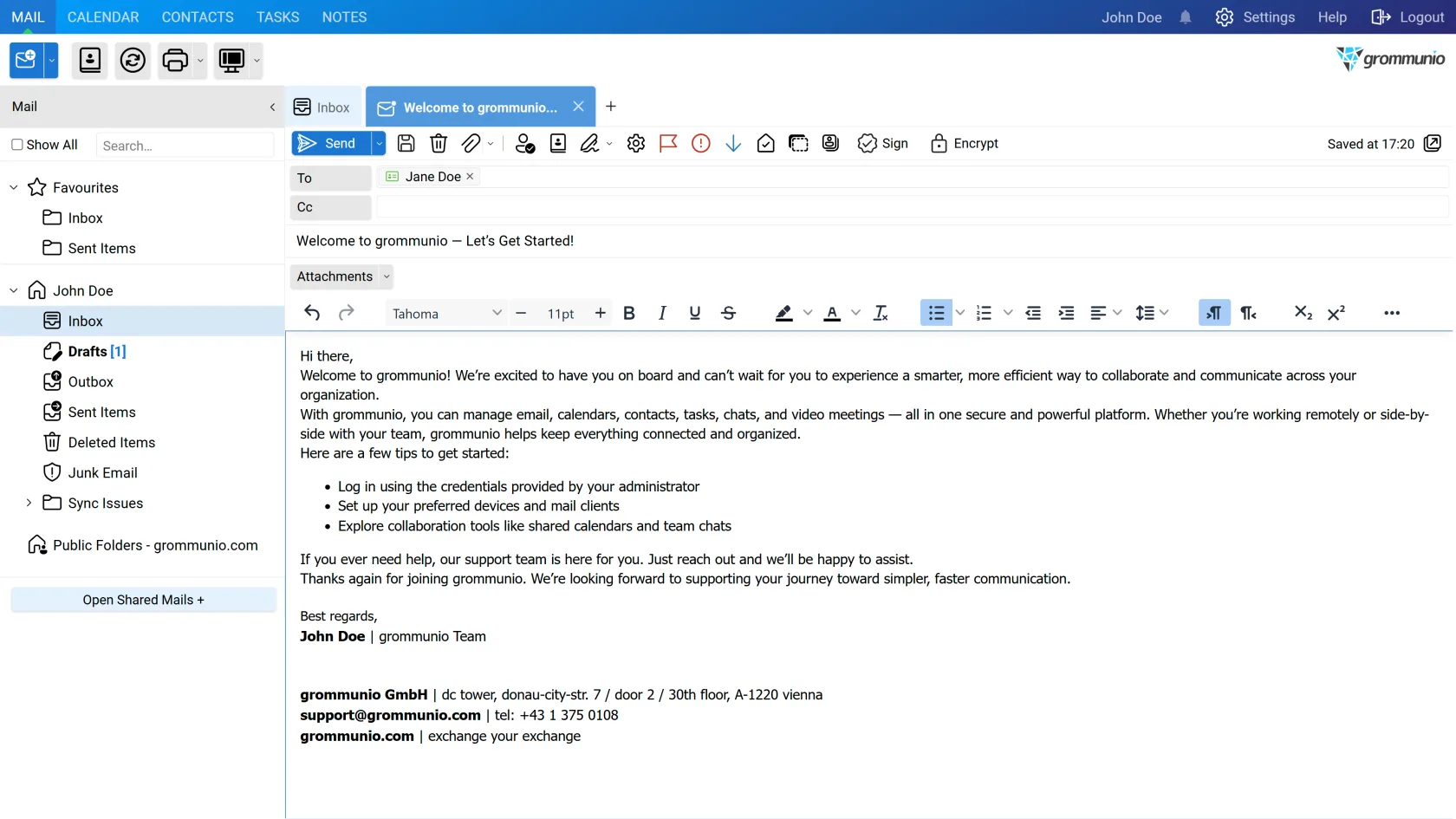 grommunio Web — email and collaboration interface